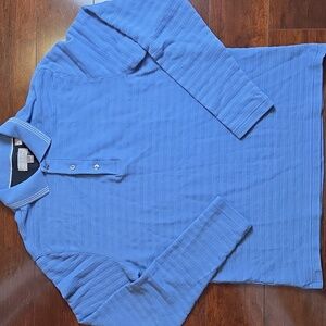Ted Baker Blue Long Sleeve Polo Shirt